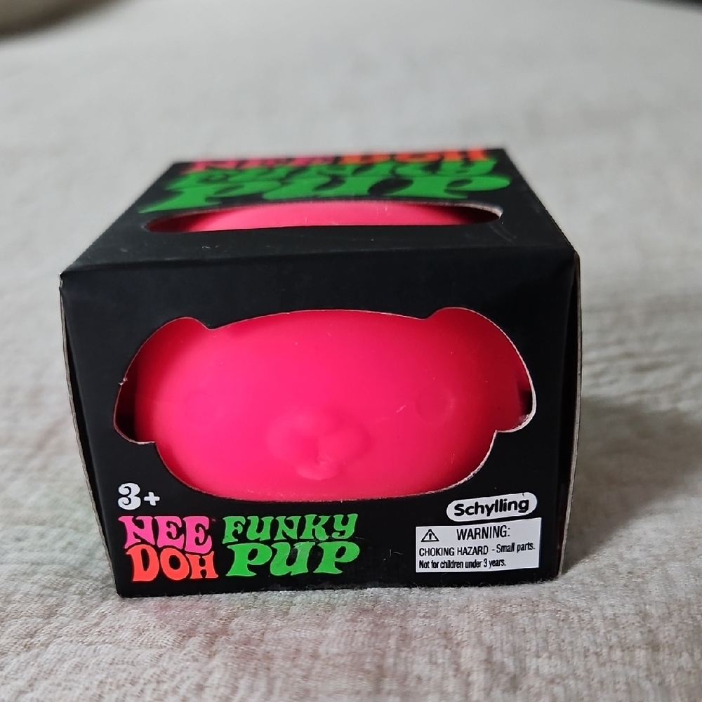 Schylling NeeDoh Funky Pup Pink Stress Toy